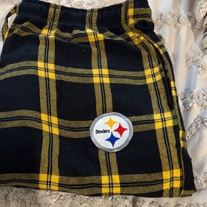 Steelers Plaid Men's lounge pant Black and Yellow